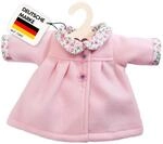 Heless 1277 - Mantel f&uuml;r Puppen mit blumigem Rundkragen, rosa, Gr&ouml;&szlig;e 28 - 35 cm