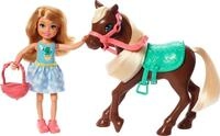 Barbie GHV78 - Club Chelsea Spielset mit Puppe und Pferd, ca. 15 cm, blond, mit Mode