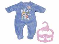 Baby Annabell Little Strampler blau, Puppen-Anzug mit Kleiderbügel für 36 cm