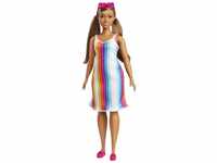 Barbie GRB38 - Loves the Ocean Puppe im Regenbogenkleid (ca. 30 cm groß,...
