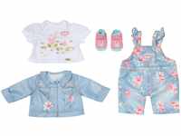 Zapf Creation 705643 Baby Annabell Active Deluxe Jeans 43 cm - blau rosa...