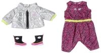 BABY born City Deluxe Scooter Combo, Puppenoutfit mit Einteiler, Jacke und Stiefeln,