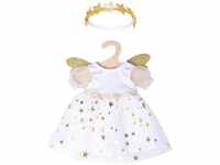 Heless 2152 - Kleid für Puppen im Design Schutzengel, mit goldenen Flügeln und