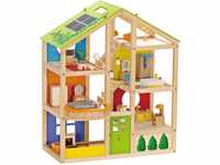 Hape Vier-Jahreszeiten Puppenhaus aus Holz von Hape | Preisgekröntes dreistöckiges