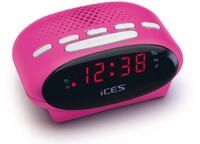 iCES ICR-210 Uhrenradio - Radiowecker mit Stromkabel - 2 Weckzeiten - PLL FM -