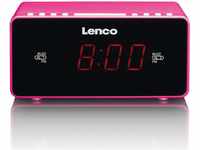 Lenco Radiowecker CR-510 mit 2 Weckzeiten und Wochenend-Funktion, 2,3 cm LED...