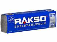 RAKSO Edelstahlwolle extra - fein - 150g, 1 Banderole, rostfrei, glättet