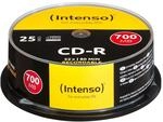 Intenso 1001124 CD-R Rohlinge 700MB, 52x, Spindel, 25er Cakebox