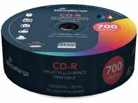 MediaRange CD-R 700MB|80min 52-fache Schreibgeschwindigkeit, vollflächig bedruckbar