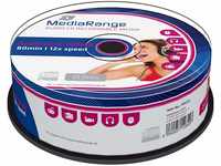 MediaRange Audio CD-R 700MB|80min 12-fache Schreibgeschwindigkeit, 25er Cakebox