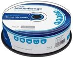 MediaRange BD-R 25GB 6-fache Schreibgeschwindigkeit, 25er Pack, Silber, MR514