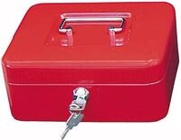 Wedo 145202X Geldkassette (aus pulverbeschichtetem Stahl, versenkbarer Griff,