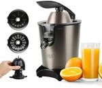 BLACK+DECKER - Elektrische Zitruspresse mit Hebel 350W | AC-Pro-Motor | 2 Presskegel