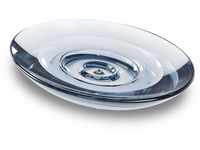 Umbra Droplet Seifenschale aus Acrylglas, ovale Seifenablage mit Ablauf für