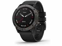 Garmin Fenix 6X Saphir Smartwatch Schiefergrau/Schwarz 010-02157-11, Sapphire,...