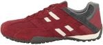 Geox Herren Uomo Snake Sneakers, Red Grey, 45 EU