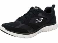 Skechers Damen Flex Appeal 4.0 Active Flow Sneaker, Black Leather Mesh White...