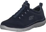 Skechers Herren Summits Louvin Turnschuhe, Navy Mesh/Pu/Trim, 42 EU