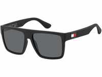 Tommy Hilfiger Unisex Th 1605/s Sunglasses, 003/IR MATT Black, 56