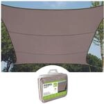 Perel Rechteckiges Sonnensegel 4 &times; 3 m f&uuml;r Garten und Terrasse, wasserabweisendes