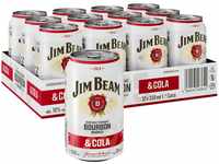 Jim Beam Bourbon & Cola Dose | Kentucky Straight Bourbon Whiskey mit Cola | eine