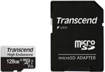 Transcend 128GB microSDXC 350V Speicherkarte mit Adapter, UHS-I U3, High Endurance,