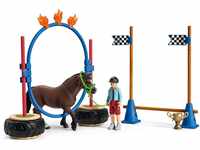 schleich 42482 Pony Agility Rennen, für Kinder ab 3+ Jahren, FARM WORLD -...