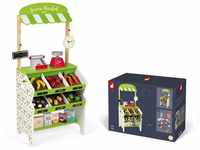 Janod - Green Market Wooden Grocery for Children - 32 Accessories Included -...