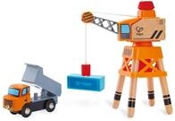 Hape Eisenbahn Spielset mit Kran - mit drehbarem Kipper und Ladung, Spielzeug...