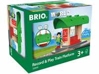 BRIO World 33840 Bahnhof mit Aufnahmefunktion - Eisenbahnzubehör Holzeisenbahn...