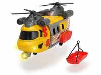 Dickie Toys Rettungshelikopter mit drehbarem Frontlicht & Sound, Helikopter mit