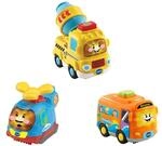 VTech 80-242184 TUT Baby Flitzer-3er-Set Reisebus, Helikopter, Betonmischer