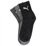 PUMA Unisex Crew 3p Unisex Short Sock, Grau (Anthracite/Grey), 43-46 EU