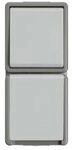 Siemens 5TA4816 DELTA fl&auml;che IP44 AP Wechselschalter und SCHUKO-Steckdose mit