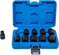 BGS Kraft-Steckschl&uuml;ssel-Einsatz-Satz Sechskant - 1/2" - SW 10-24 mm