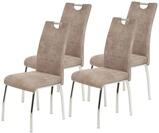 Hela Tische, 4er Set Esszimmerstuhl K&uuml;chenstuhl Susi, Mikrofaser Vinatge Beige,