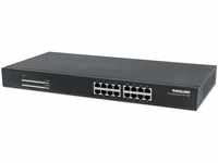 Intellinet 16-Port Gigabit Ethernet PoE+ Switch Endspan 19" Rackmount schwarz...