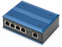 DIGITUS PoE Netzwerk-Switch - 5-Port Gigabit Ethernet - DIN-Rail Montage -