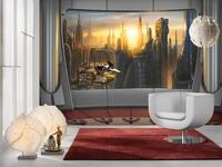 Komar - Fototapete STAR WARS CORUSCANT VIEW - 368 x 254 cm - Tapete, Wand,
