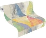Rasch 410914 Vliestapete, Rot, Creme, gelb, blau, gr&uuml;n