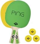 Donic-Schildkr&ouml;t Tischtennis-Set Ping Pong, 2 Schl&auml;ger mit Gr&uuml;n-Gelben...