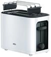 Braun HT 3010 WH Toaster | Doppelschlitz | Herausnehmbare Kr&uuml;melschublade 