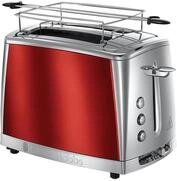 Russell Hobbs Toaster [f&uuml;r 2 Scheiben] Luna Edelstahl Rot (extra breite