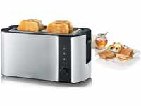 SEVERIN Automatik-Langschlitztoaster für 4 Toastscheiben, mit Brötchenaufsatz