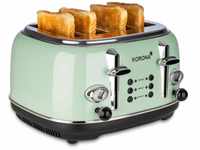 Korona 21675 Toaster | 4 Scheiben | Retro Design | Mint | Röstgrad-Anzeige 