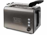 BLACK+DECKER BXTOA900E - 900W Edelstahl Toaster : mit 2 extra breiten...