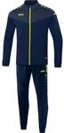 JAKO Kinder Trainingsanzug Polyester Champ 2.0, Marine/Darkblue/Neongelb, 164