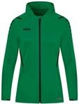 JAKO Damen Kapuzenjacke Challenge, Sportgr&uuml;n/Schwarz, 38