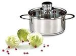 Kr&uuml;ger 2214GL Bratentopf Saturn, 14 cm, Edelstahl, Silber