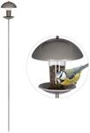Relaxdays Vogelfutterspender, Futterh&auml;uschen f&uuml;r V&ouml;gel, Aufh&auml;ngen o. Stecken,